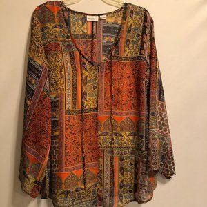 Liz Claiborne Boho Printed Tunic/Blouse